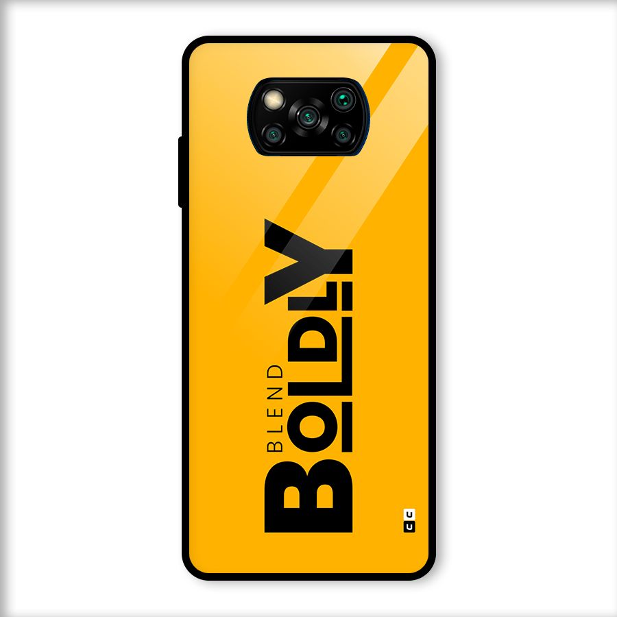 Blend Bold Glass Back Case for Poco X3