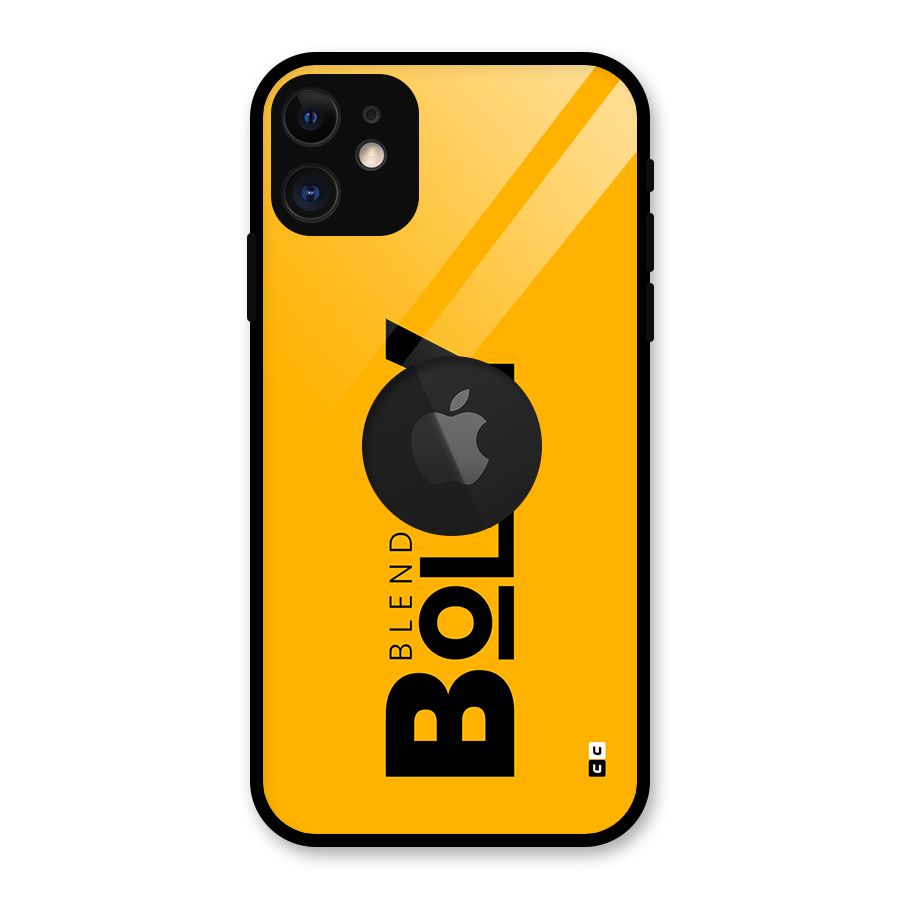 Blend Bold Glass Back Case for iPhone 11 Logo Cut