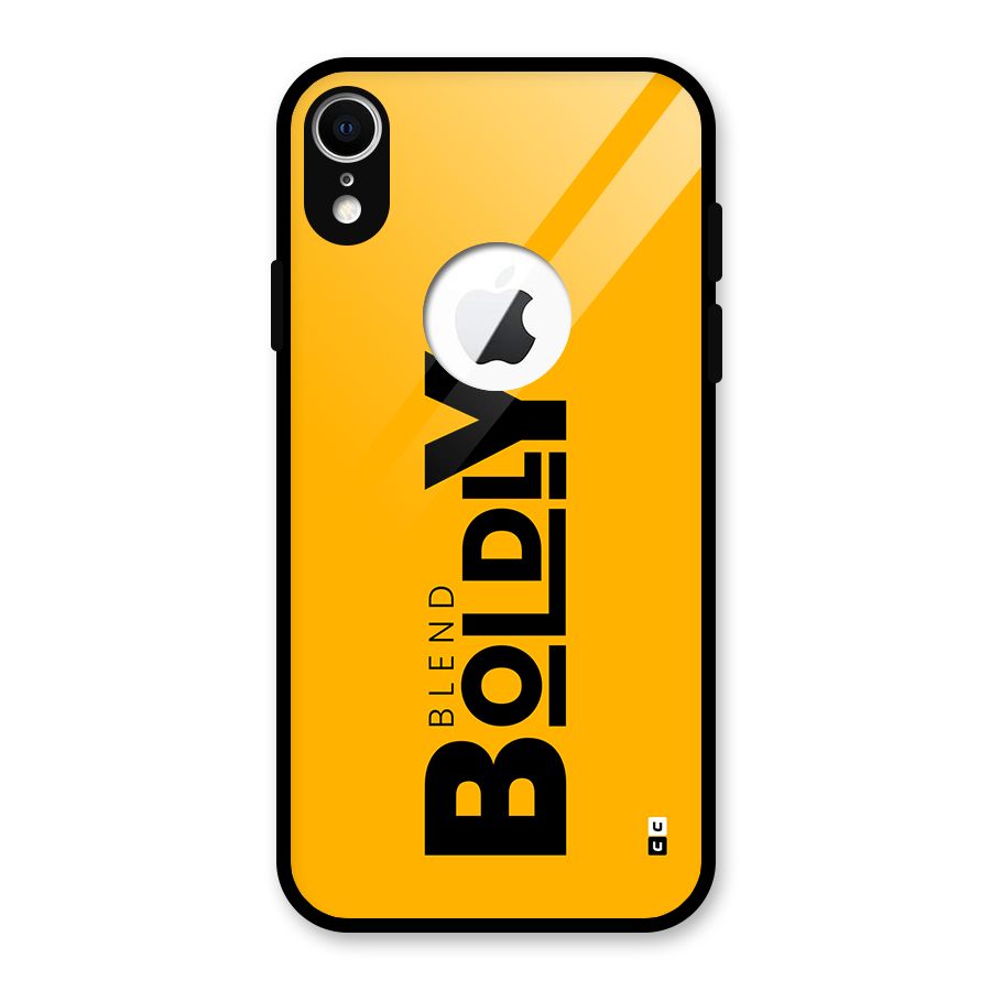 Blend Bold Glass Back Case for iPhone XR Logo Cut