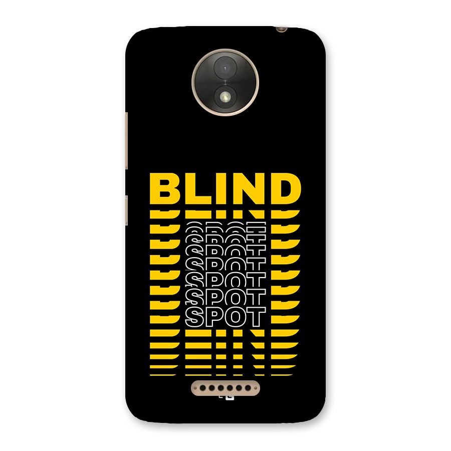 Blind Spot Back Case for Moto C Plus