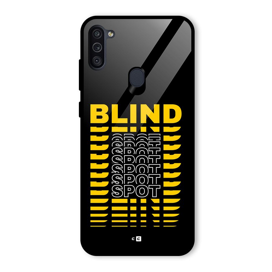 Blind Spot Glass Back Case for Galaxy M11