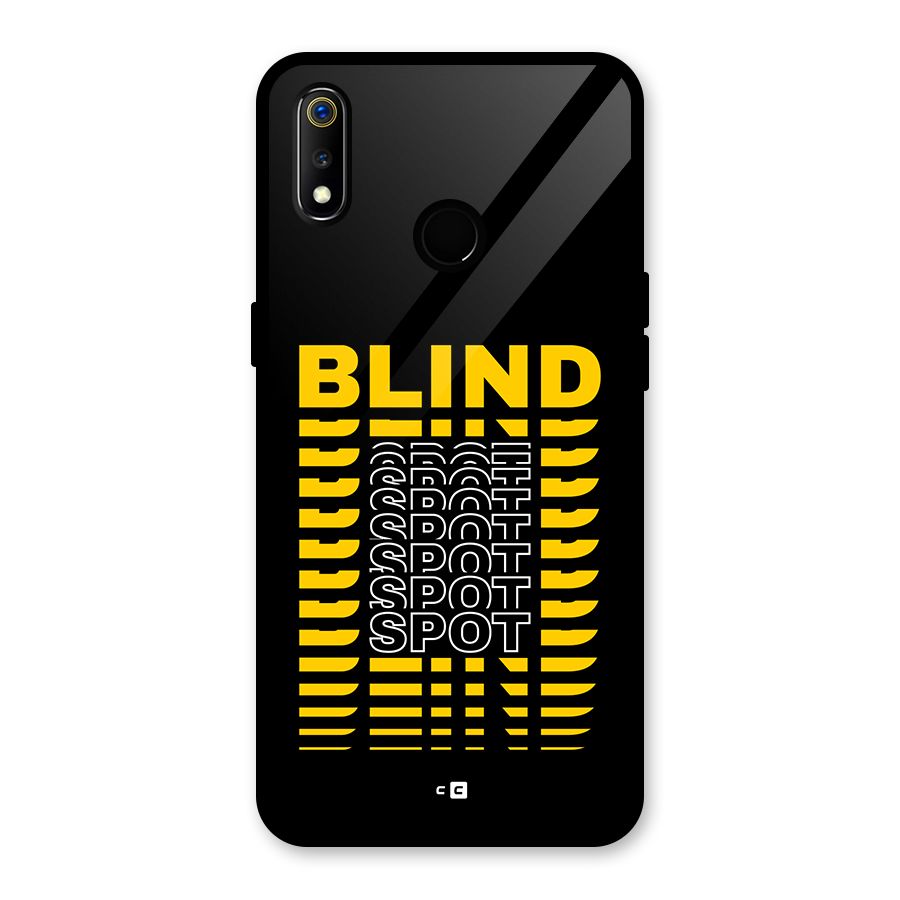Blind Spot Glass Back Case for Realme 3i