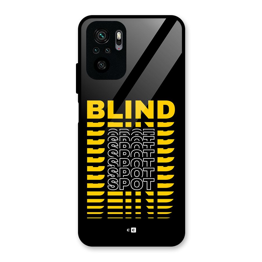 Blind Spot Glass Back Case for Redmi Note 10S