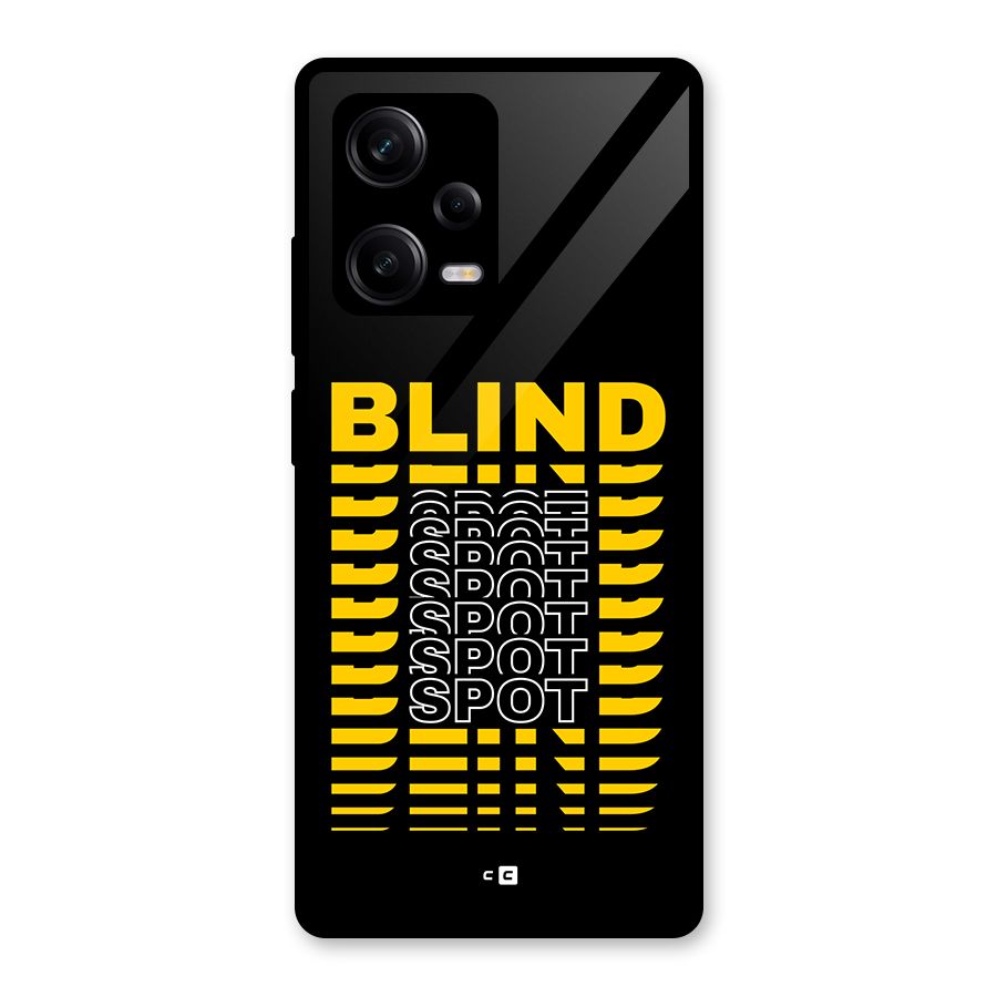 Blind Spot Glass Back Case for Redmi Note 12 Pro