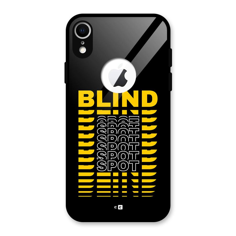 Blind Spot Glass Back Case for iPhone XR Logo Cut