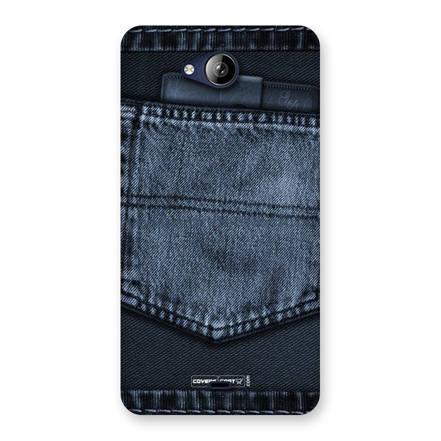 Blue Denim Back Case for Canvas Play Q355
