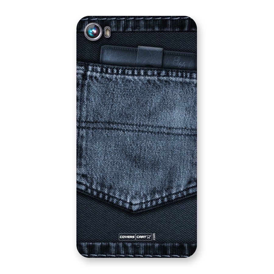Blue Denim Back Case for Micromax Canvas Fire 4 A107