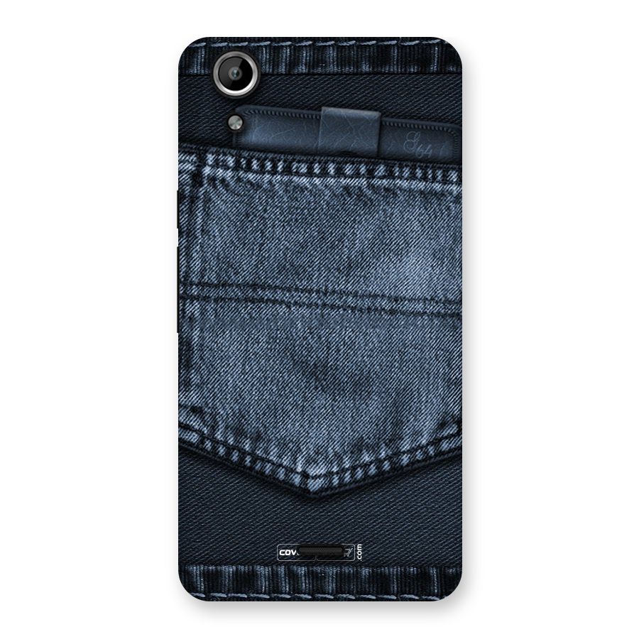 Blue Denim Back Case for Micromax Canvas Selfie Lens Q345