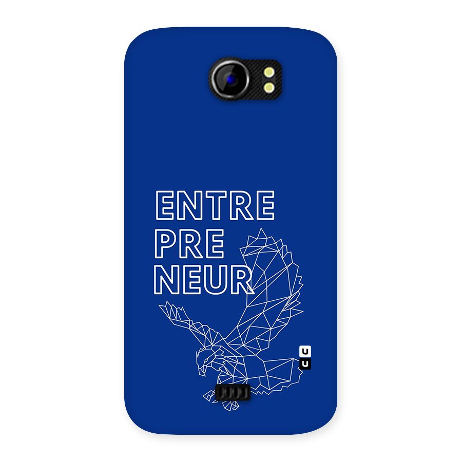 Blue Entrepreneur Back Case for Canvas 2 A110