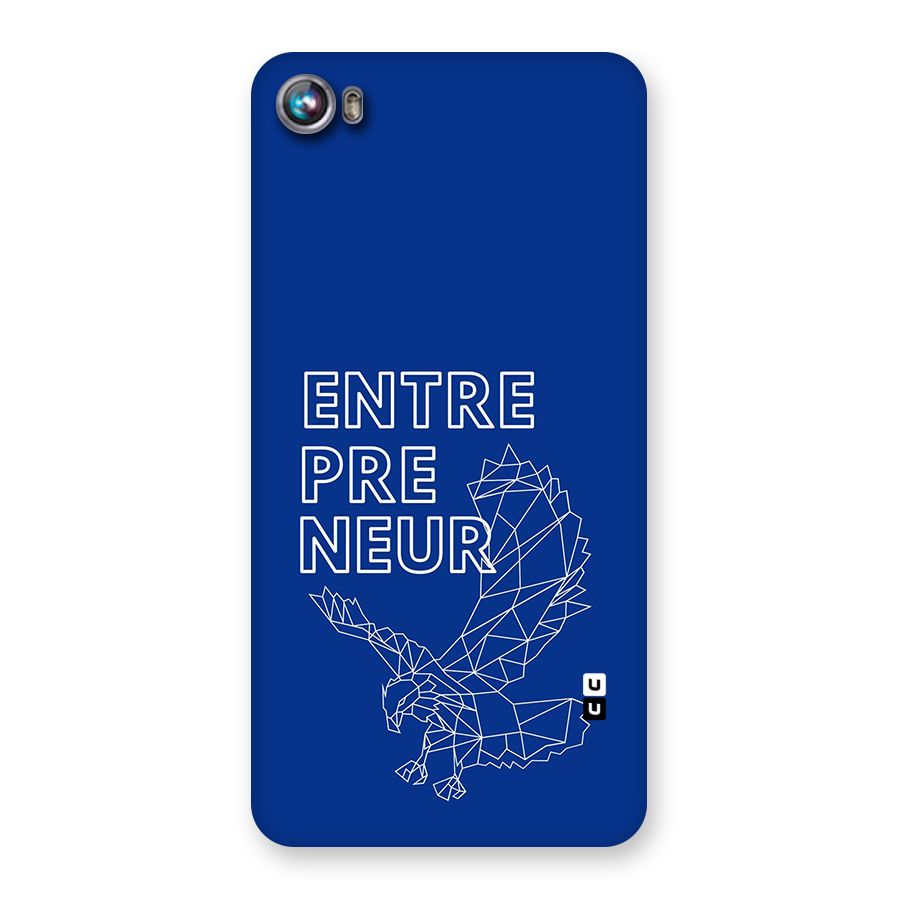 Blue Entrepreneur Back Case for Canvas Fire 4 (A107)
