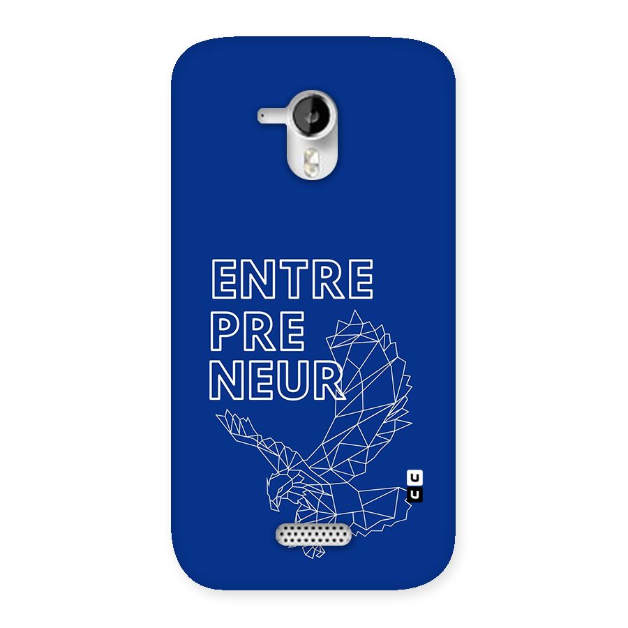 Blue Entrepreneur Back Case for Canvas HD A116