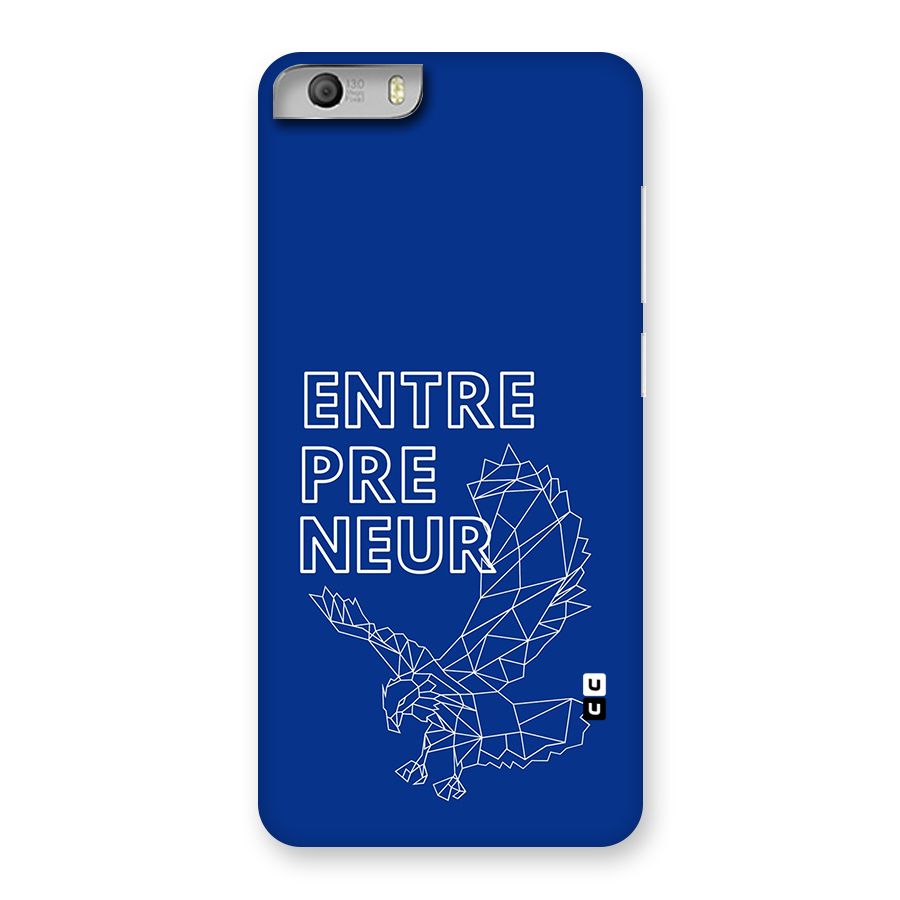 Blue Entrepreneur Back Case for Canvas Knight 2