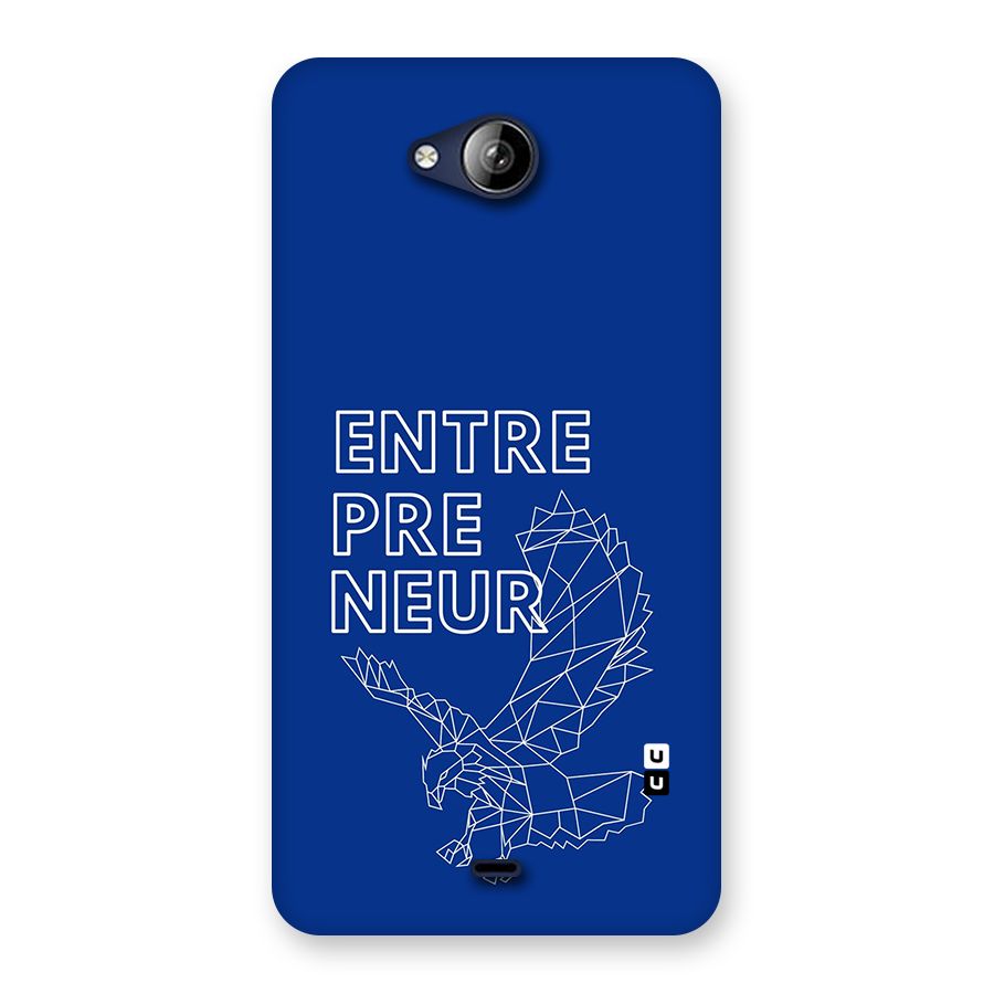Blue Entrepreneur Back Case for Canvas Play Q355