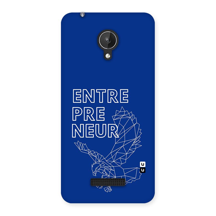 Blue Entrepreneur Back Case for Canvas Spark Q380