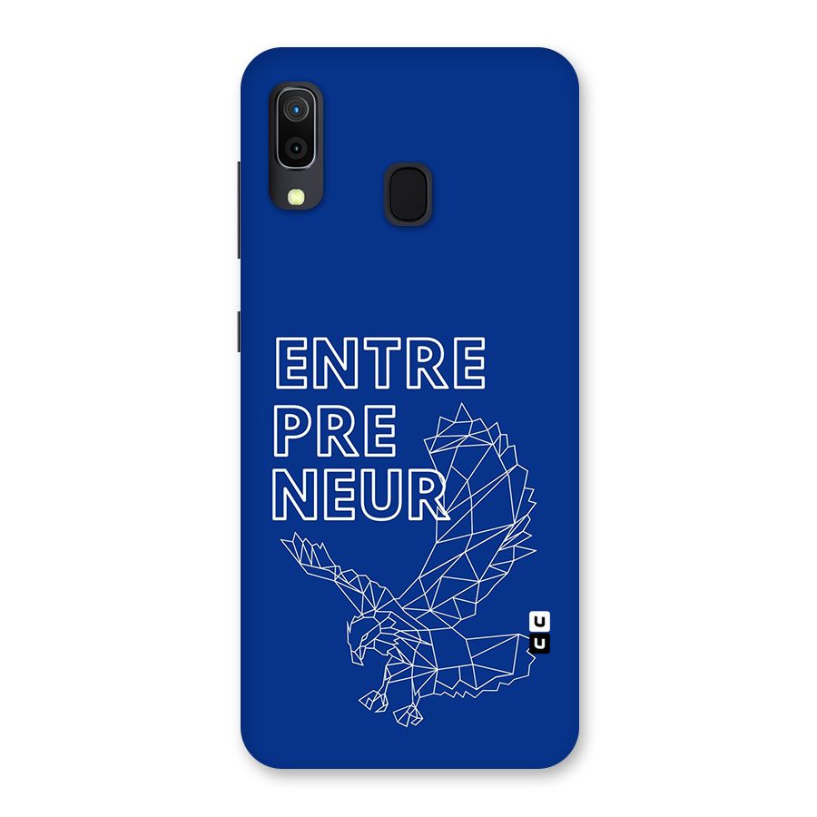 Blue Entrepreneur Back Case for Galaxy A20