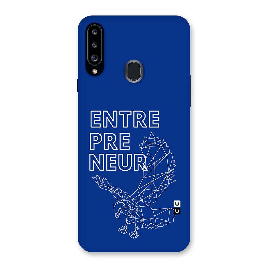 Blue Entrepreneur Back Case for Galaxy A20s