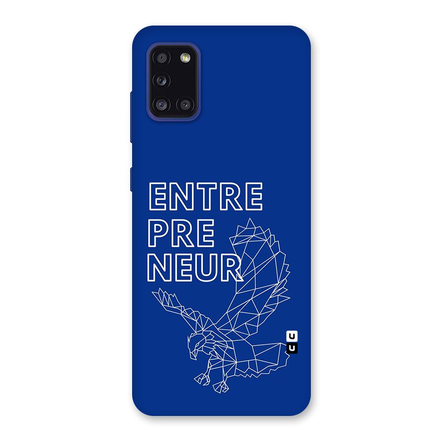 Blue Entrepreneur Back Case for Galaxy A31