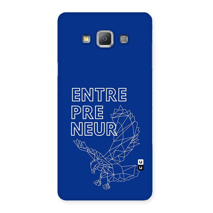 Blue Entrepreneur Back Case for Galaxy A7