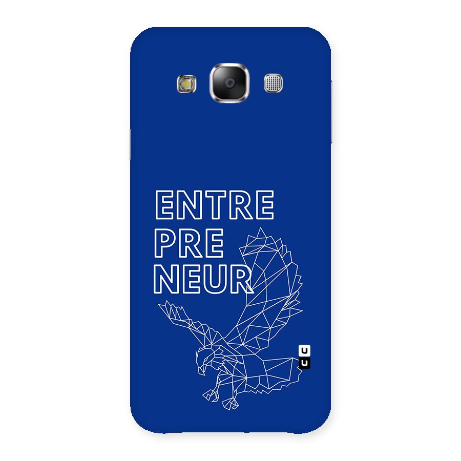 Blue Entrepreneur Back Case for Galaxy E5