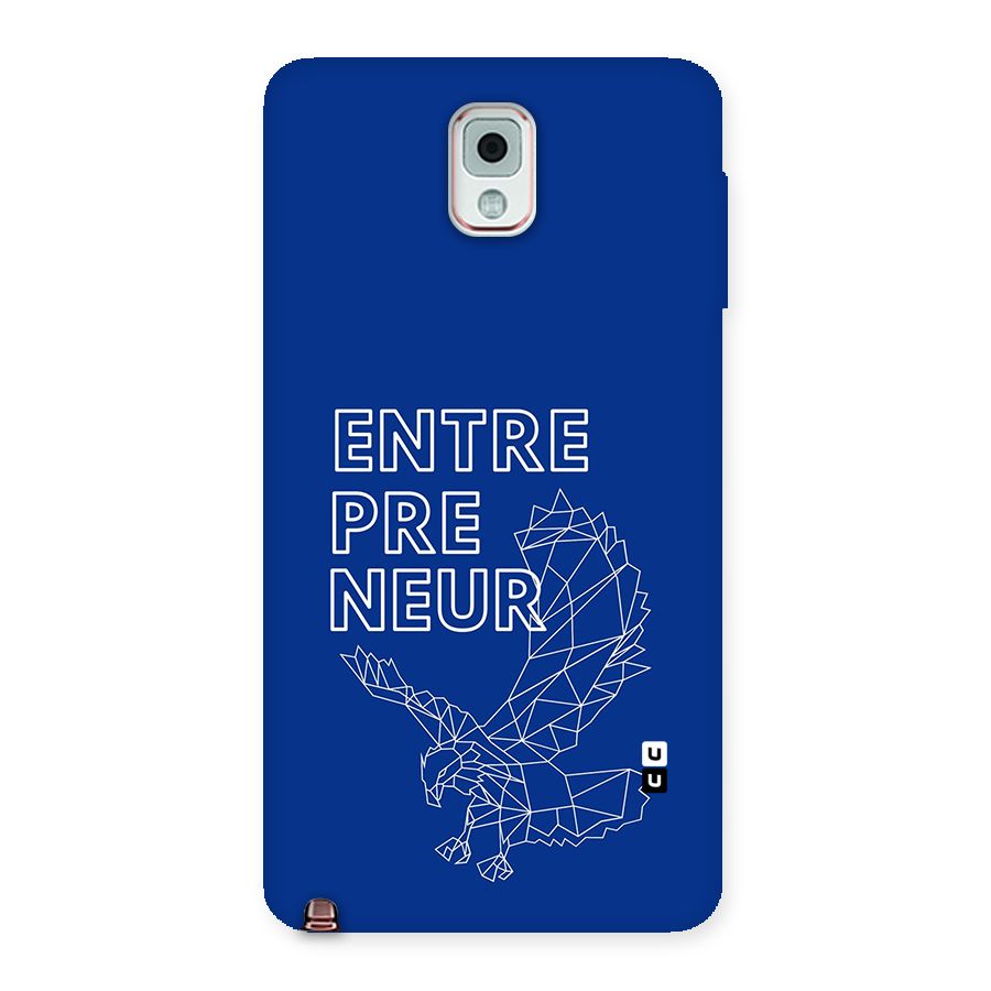 Blue Entrepreneur Back Case for Galaxy Note 3