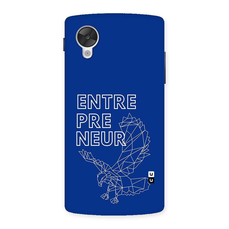 Blue Entrepreneur Back Case for Google Nexus 5
