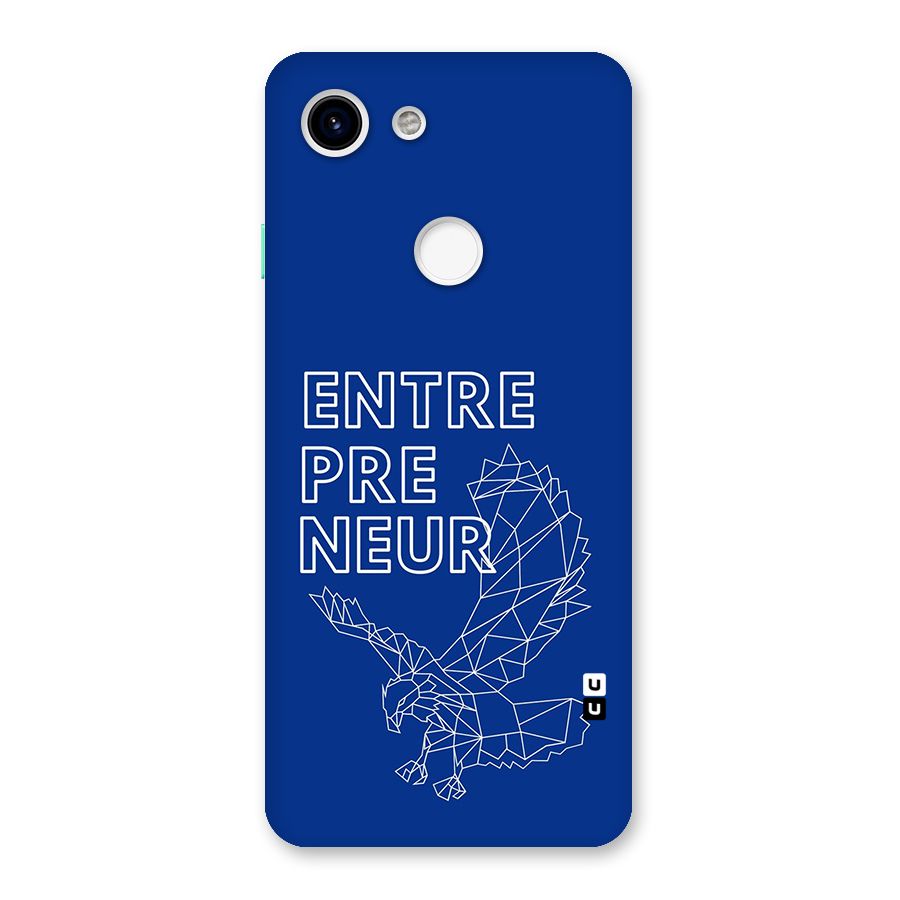 Blue Entrepreneur Back Case for Google Pixel 3