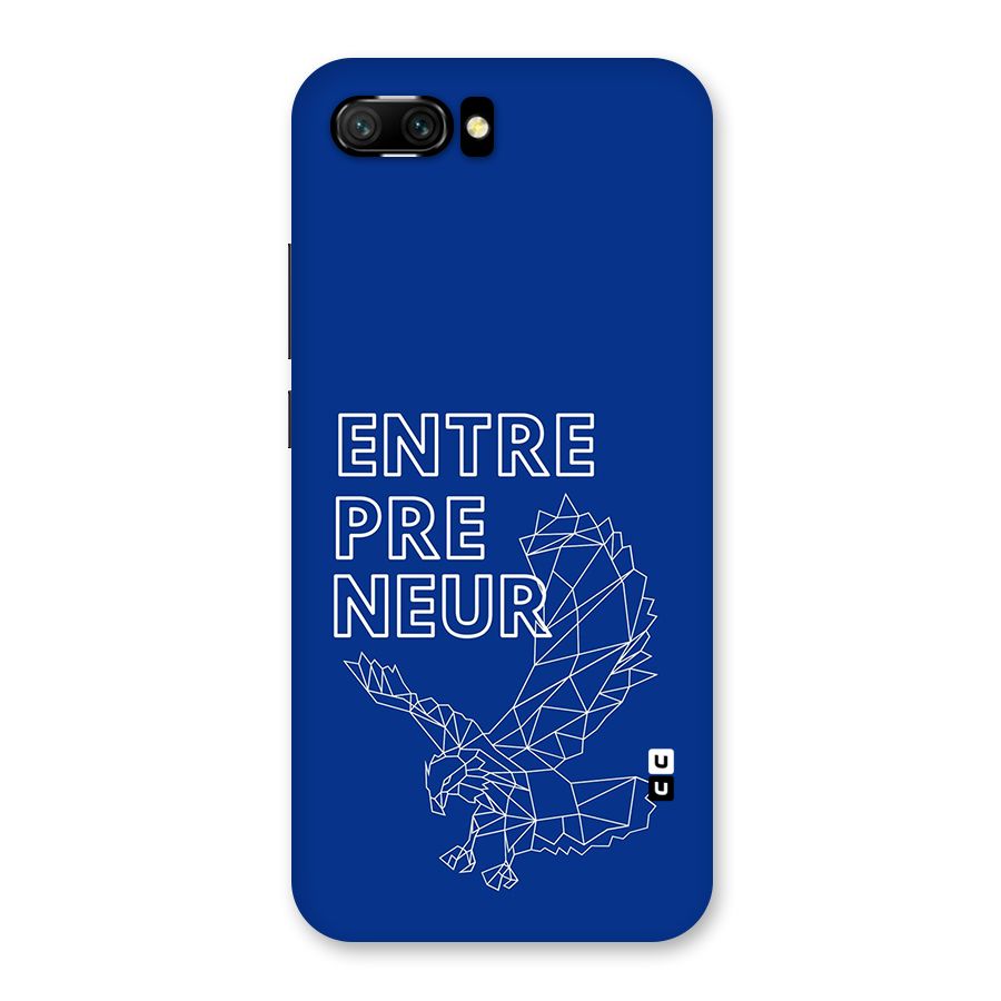 Blue Entrepreneur Back Case for Honor 10