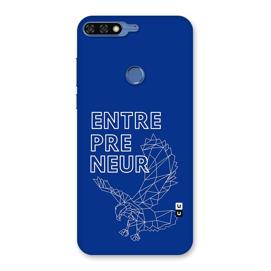Blue Entrepreneur Back Case for Honor 7C