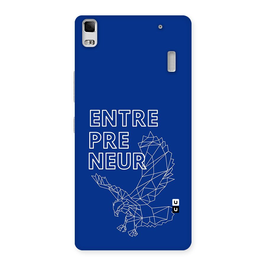 Blue Entrepreneur Back Case for Lenovo A7000