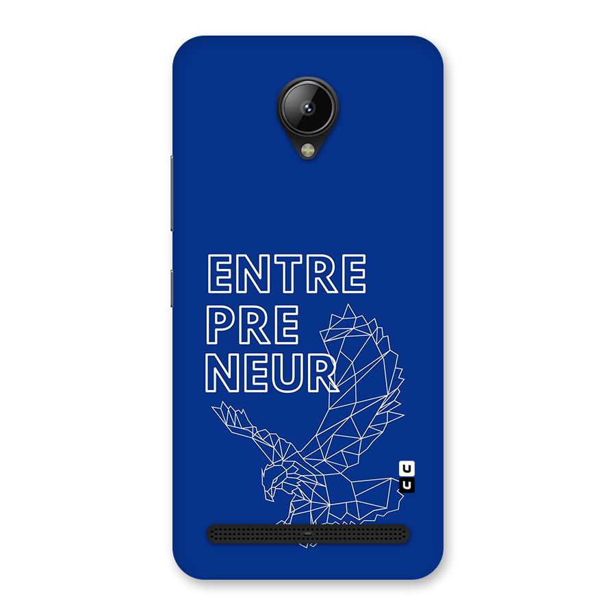 Blue Entrepreneur Back Case for Lenovo C2