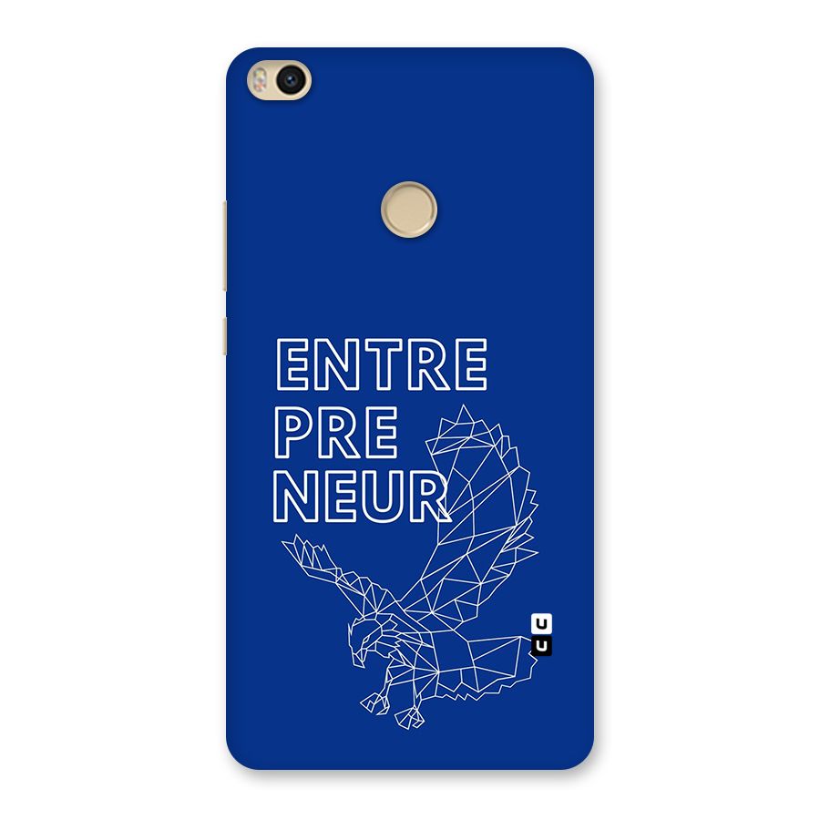 Blue Entrepreneur Back Case for Mi Max 2