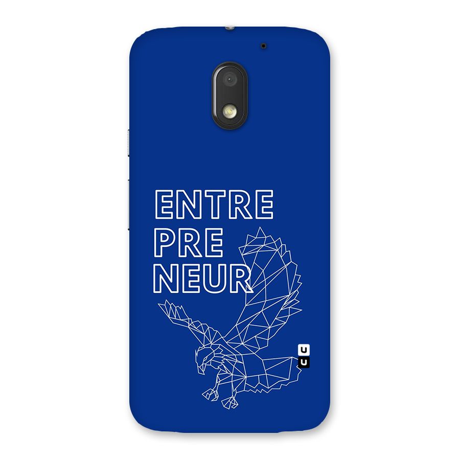 Blue Entrepreneur Back Case for Moto E3 Power