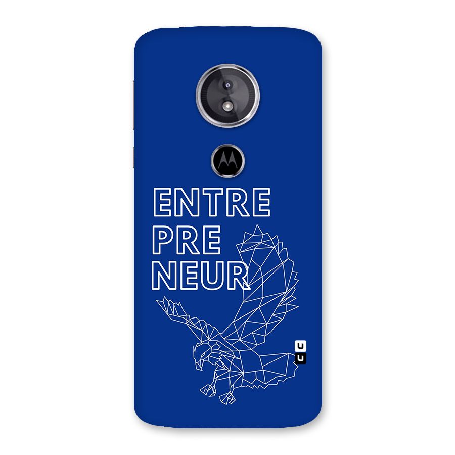 Blue Entrepreneur Back Case for Moto E5