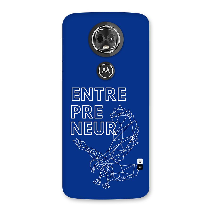 Blue Entrepreneur Back Case for Moto E5 Plus