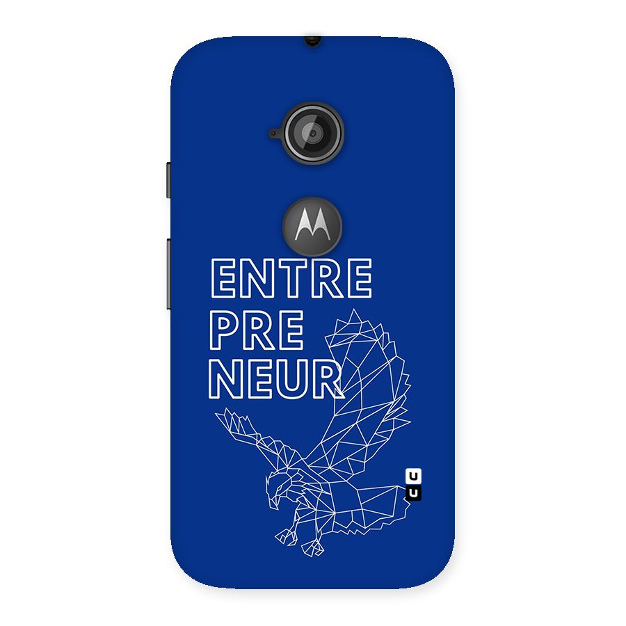 Blue Entrepreneur Back Case for Moto E 2nd Gen