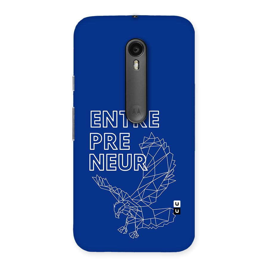 Blue Entrepreneur Back Case for Moto G3