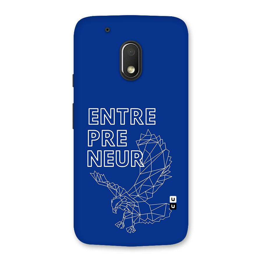 Blue Entrepreneur Back Case for Moto G4 Play