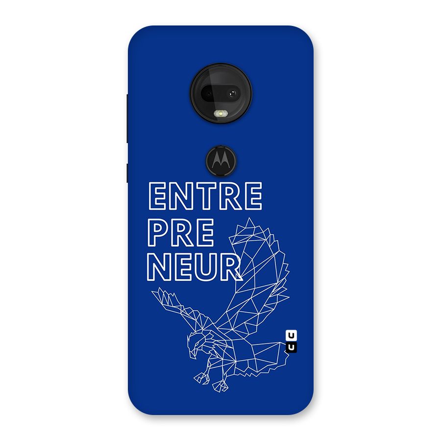 Blue Entrepreneur Back Case for Moto G7