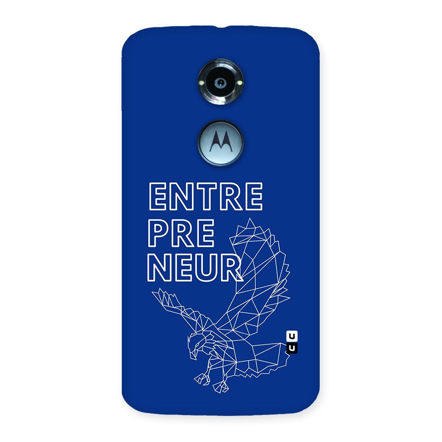Blue Entrepreneur Back Case for Moto X2