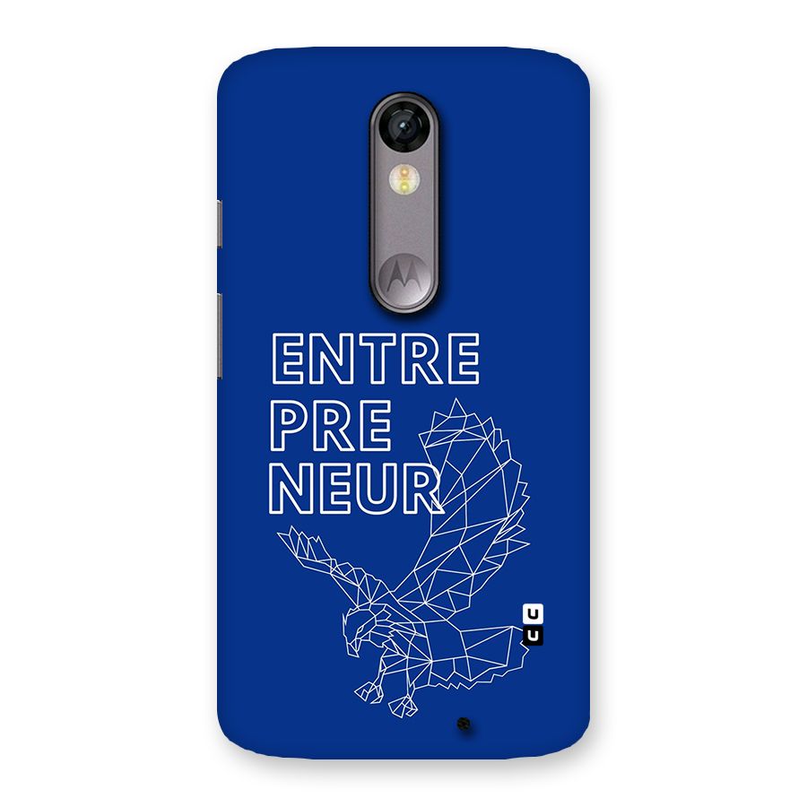 Blue Entrepreneur Back Case for Moto X Force