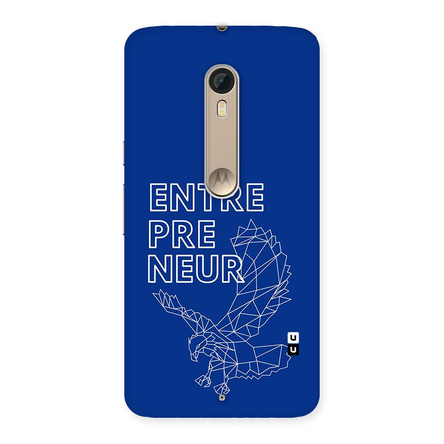 Blue Entrepreneur Back Case for Moto X Style