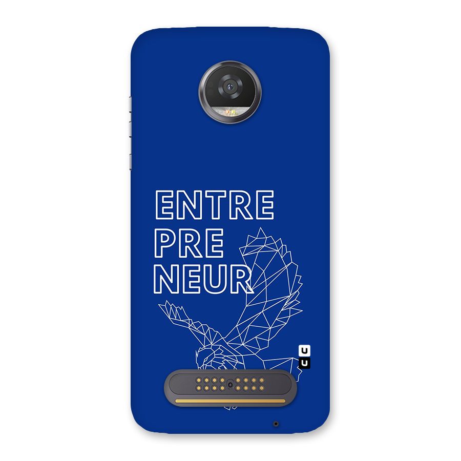 Blue Entrepreneur Back Case for Moto Z2 Play