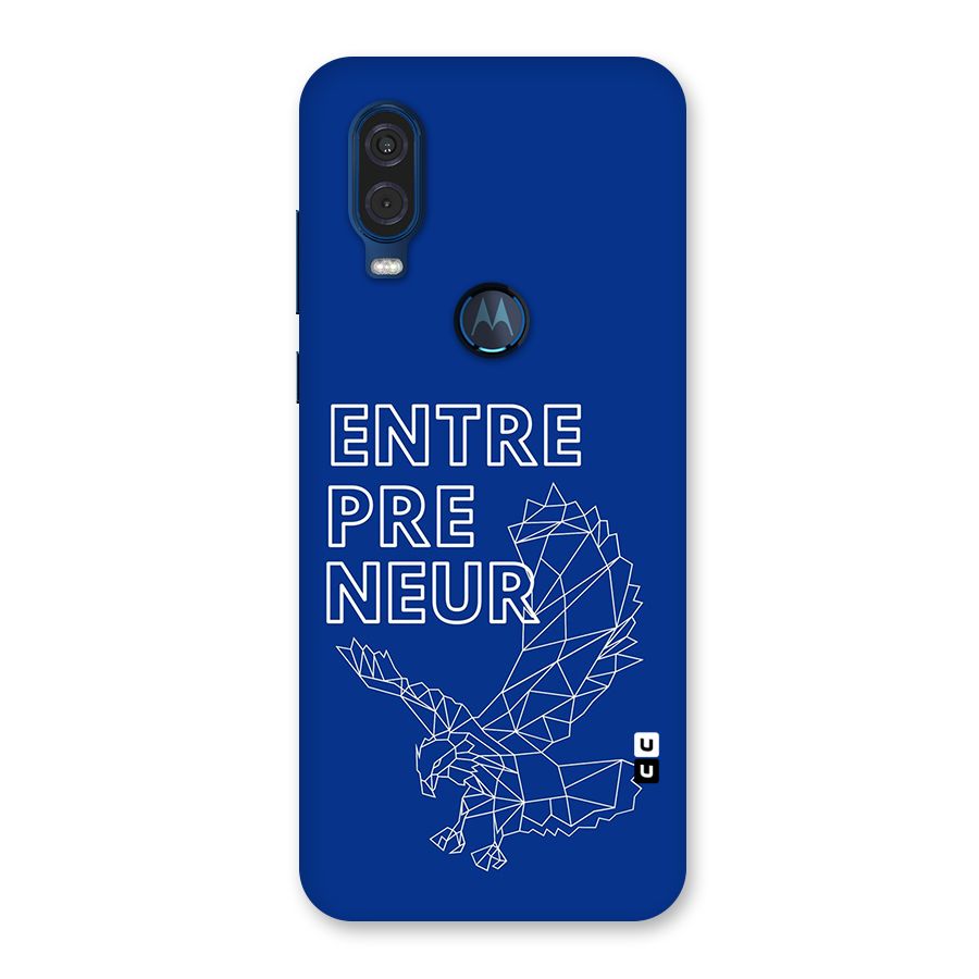 Blue Entrepreneur Back Case for Motorola One Vision