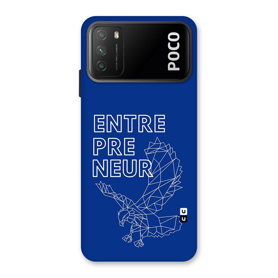 Blue Entrepreneur Back Case for Poco M3
