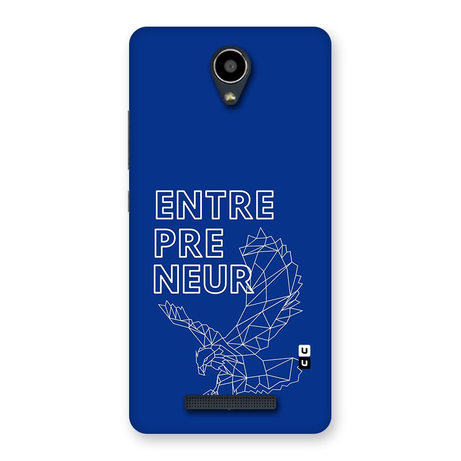 Blue Entrepreneur Back Case for Redmi Note 2