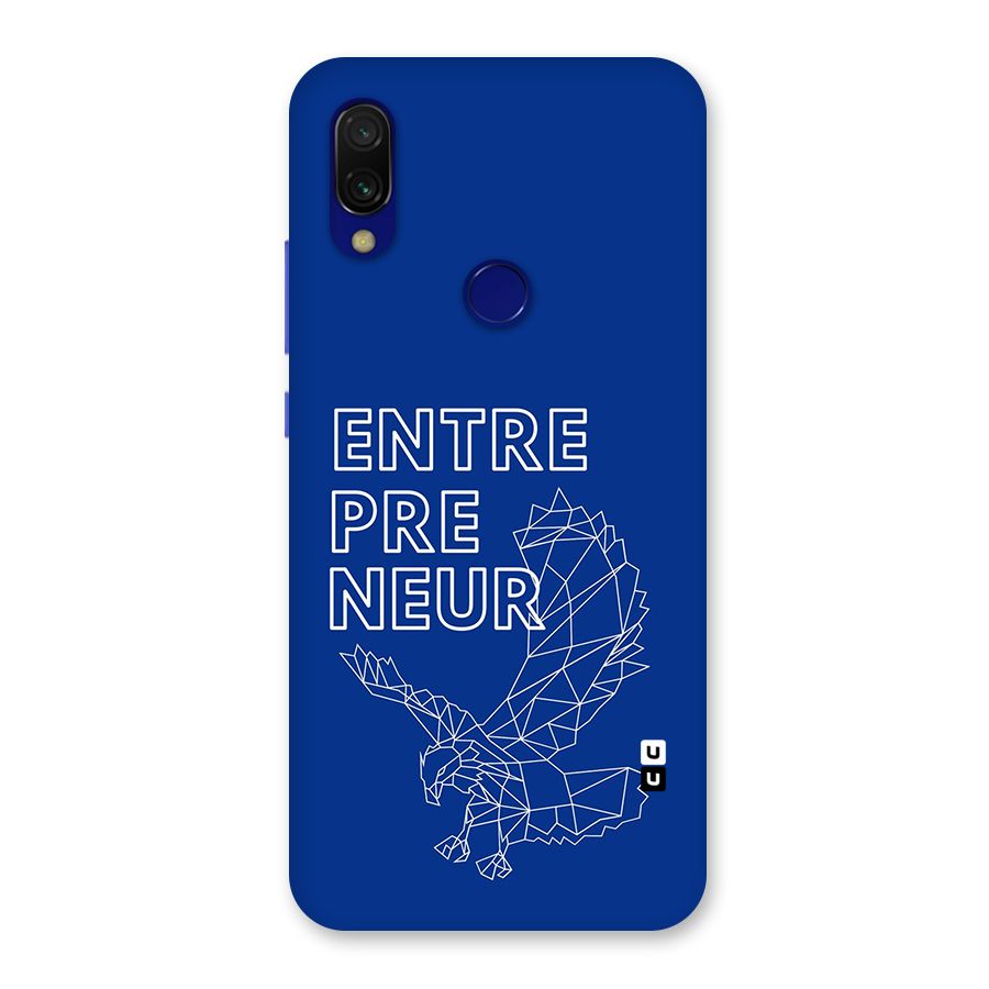Blue Entrepreneur Back Case for Redmi Y3