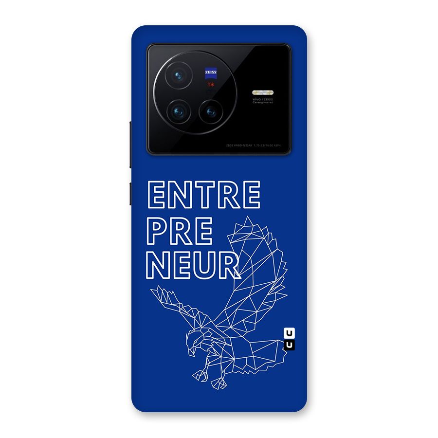 Blue Entrepreneur Back Case for Vivo X80