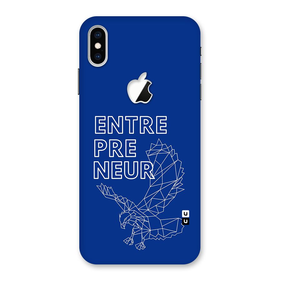 Blue Entrepreneur Back Case for iPhone XS Max Apple Cut