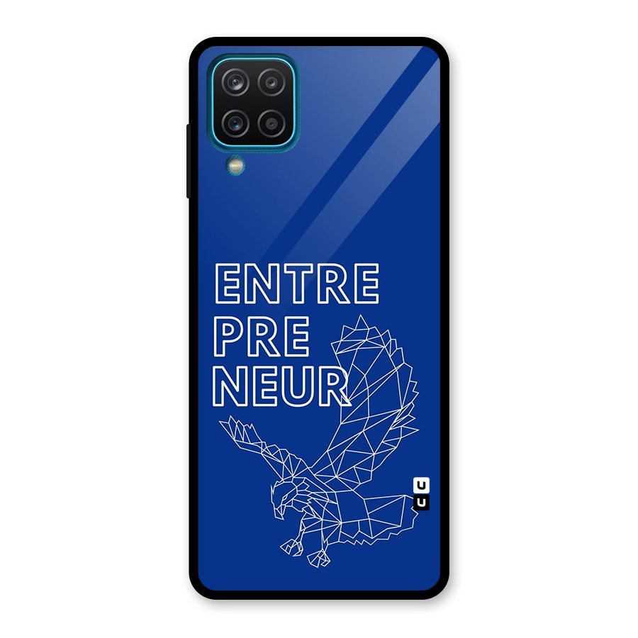 Blue Entrepreneur Glass Back Case for Galaxy A12