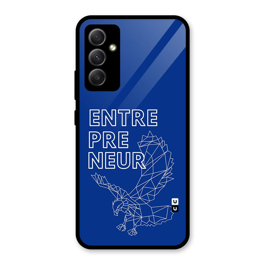 Blue Entrepreneur Glass Back Case for Galaxy A34